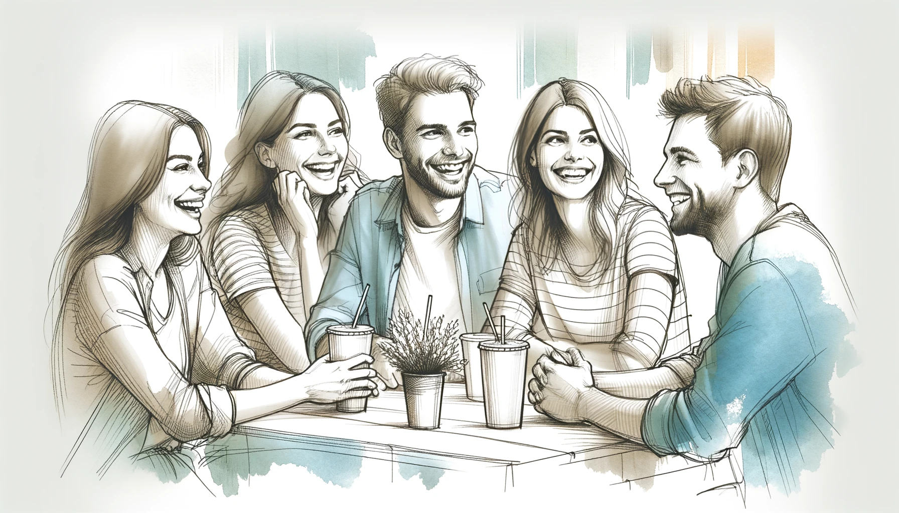 happy people meeting for an meet[me]matic event